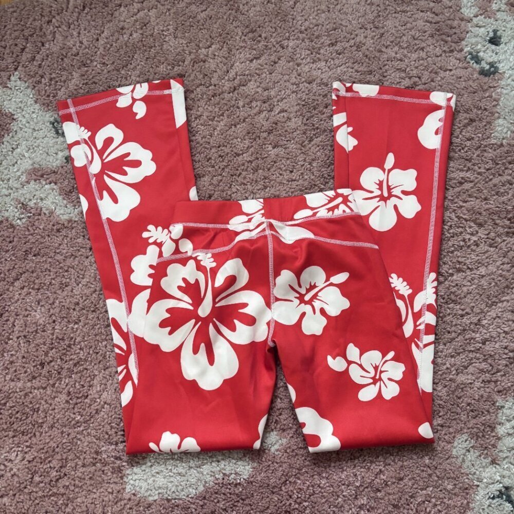 Urban Outfitters Womens XS Tropical High Waist Flare Pants Boho Festival Style - Picture 6 of 9
